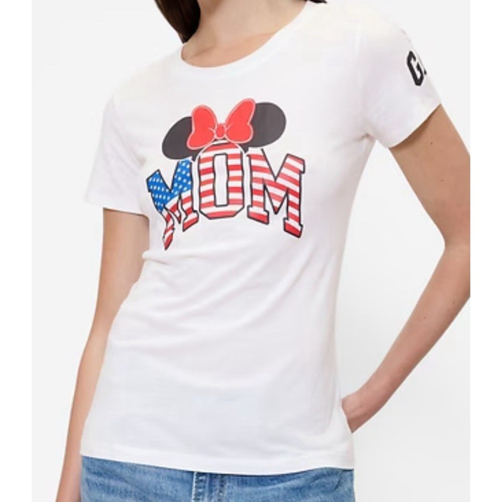 Gap Disney Minnie Mouse Shirt Women Mom White NWT Size XXL
